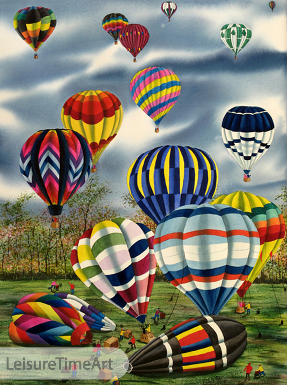 Hot air Balloons Original Watercolor