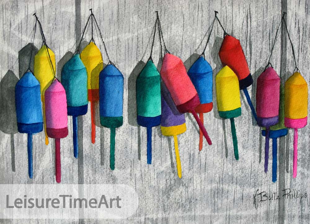 New Buoys Original Watercolor