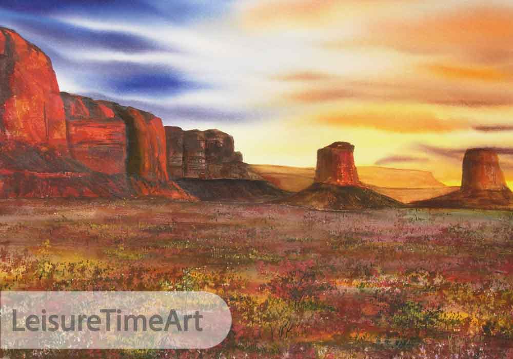 Sedona Rocks Original Watercolor